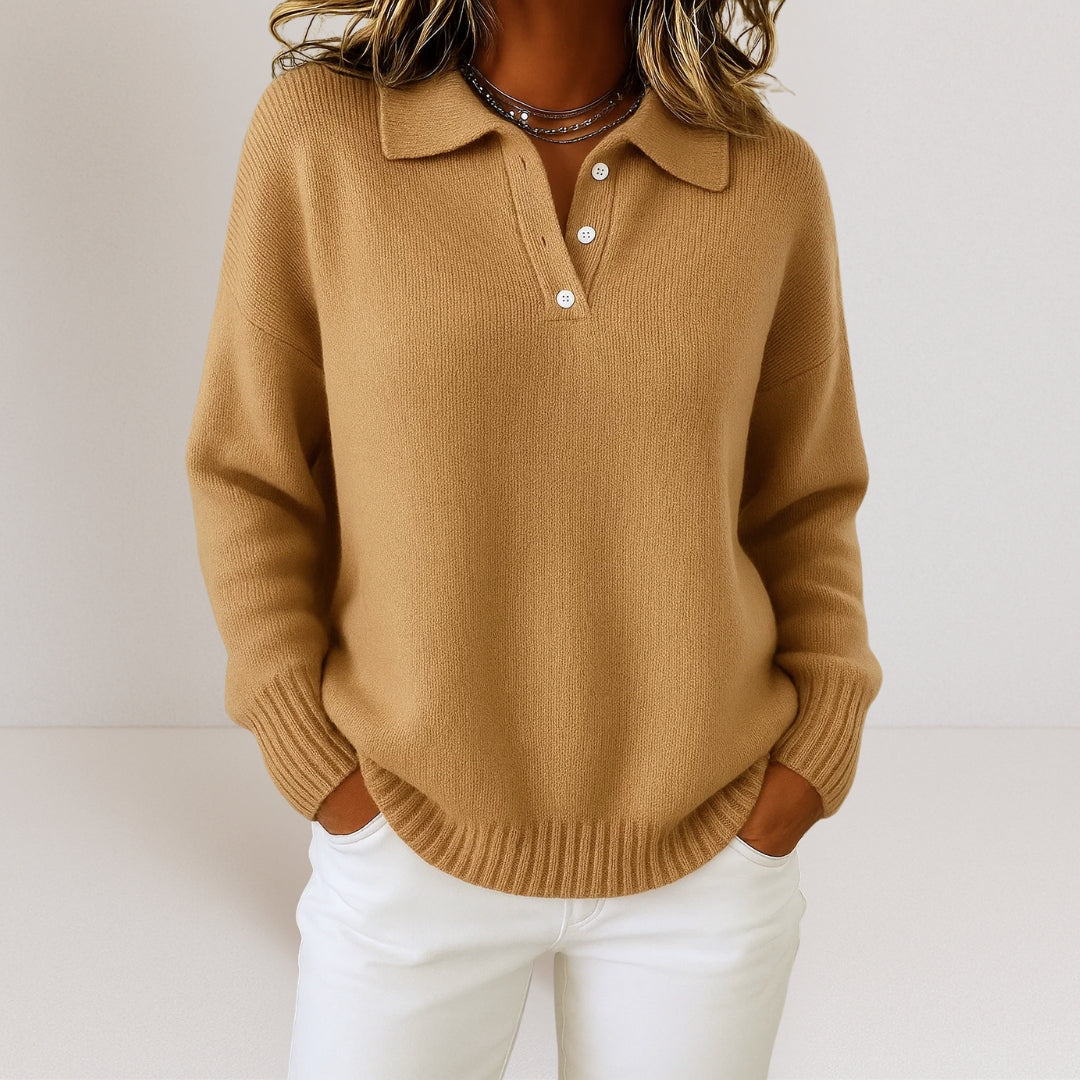 Olivia | Soft knitted jumper with collar