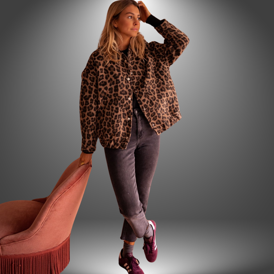 Alice | handmade jacket with leopard print
