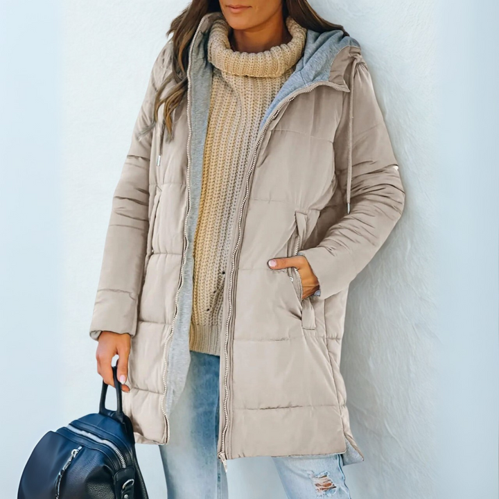 YILA | Casual Quilted Coat With Hood
