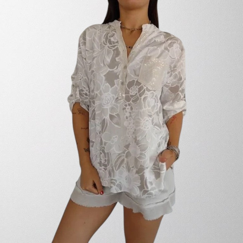 Olivia - Floral Print Blouse