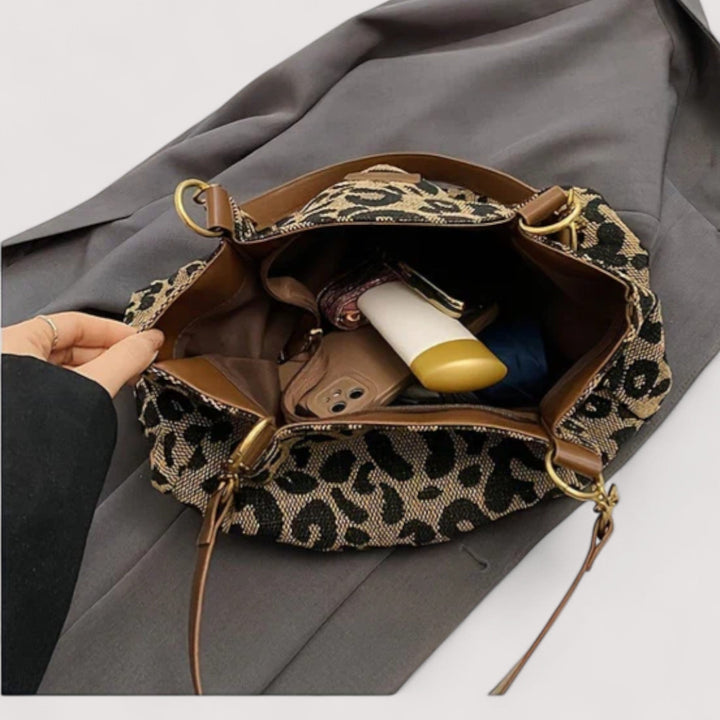 Olivia – Leopard Canvas Shopping Bag