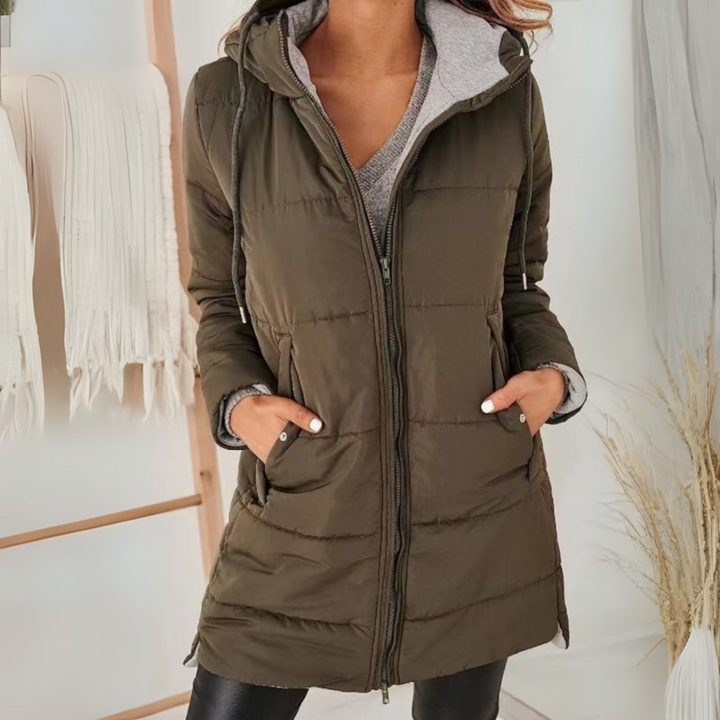 YILA | Casual Quilted Coat With Hood