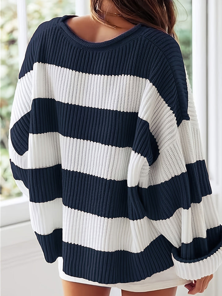 Ornella | Striped Round Neck Jumper