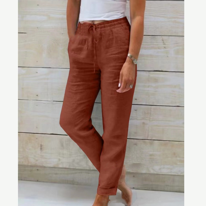Eleonor™ | High-Quality Breathable Linen Stretch Trousers