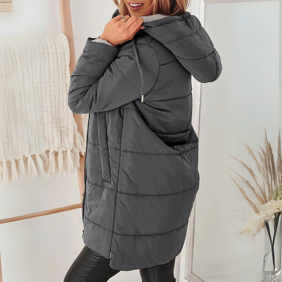 YILA | Casual Quilted Coat With Hood