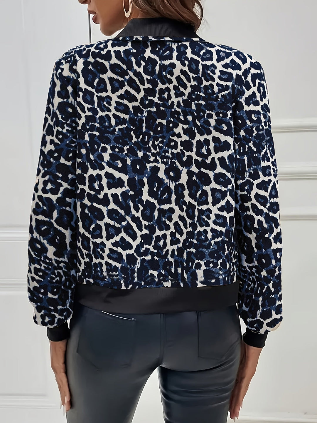 Lily | Leopard Print Zip-Up Jacket