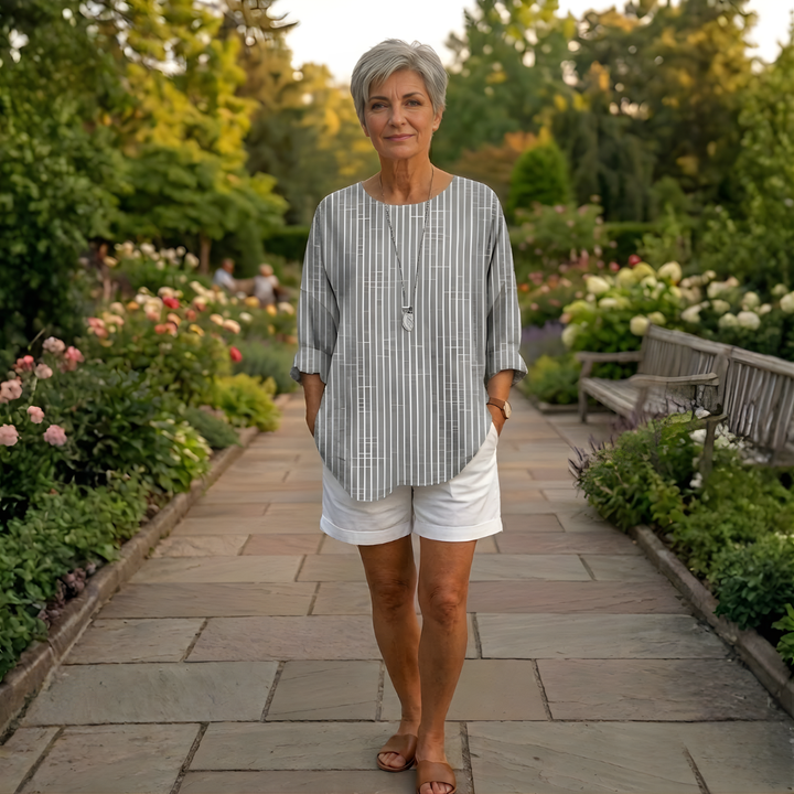 RHEA | Classic Striped Blouse