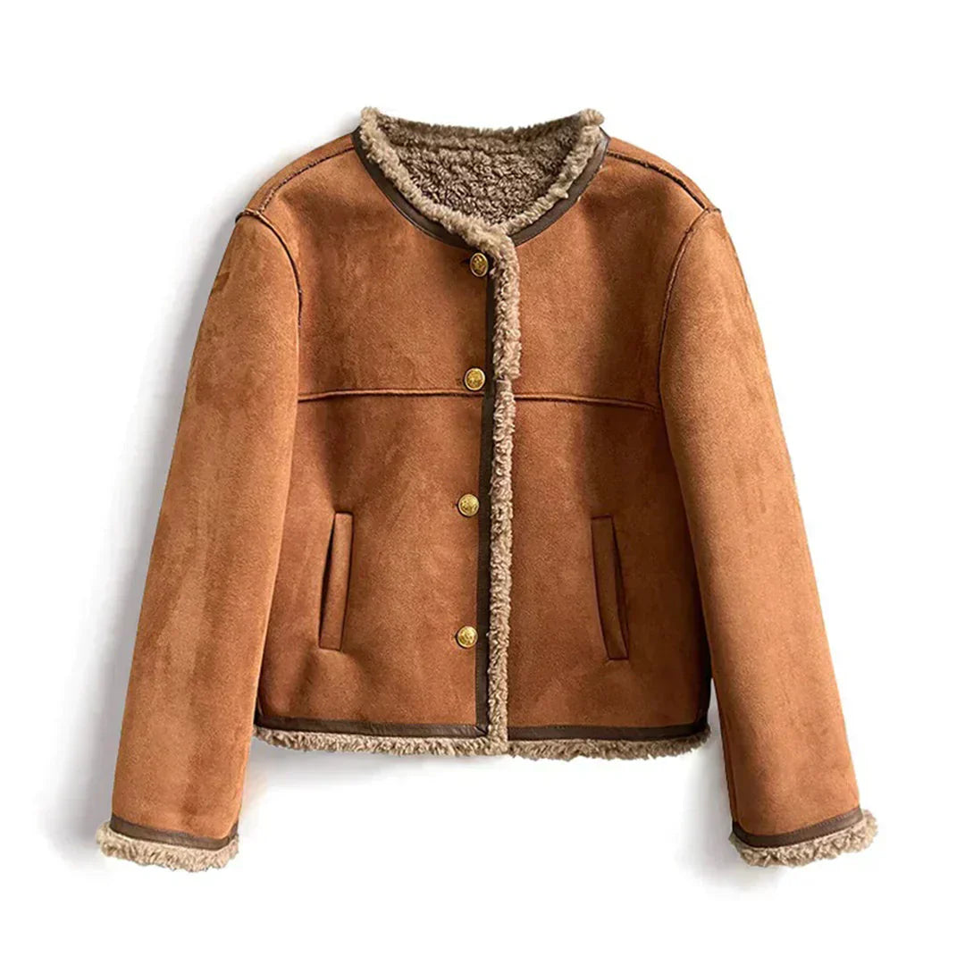 Isabella | Shearling Button Jacket