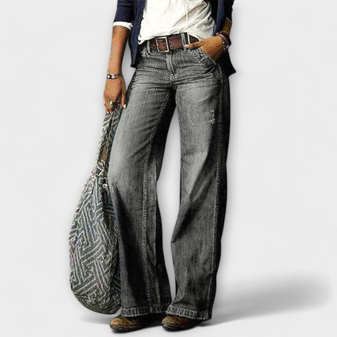 Cess - Wide-Leg Denim Pants