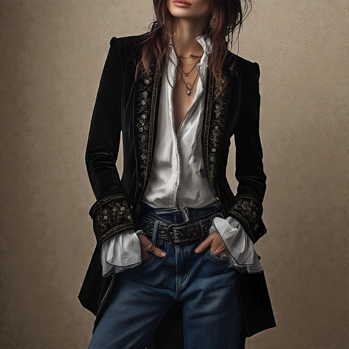 Nuria | Elegant velvet jacket