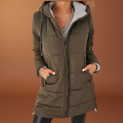 YILA | Casual Quilted Coat With Hood