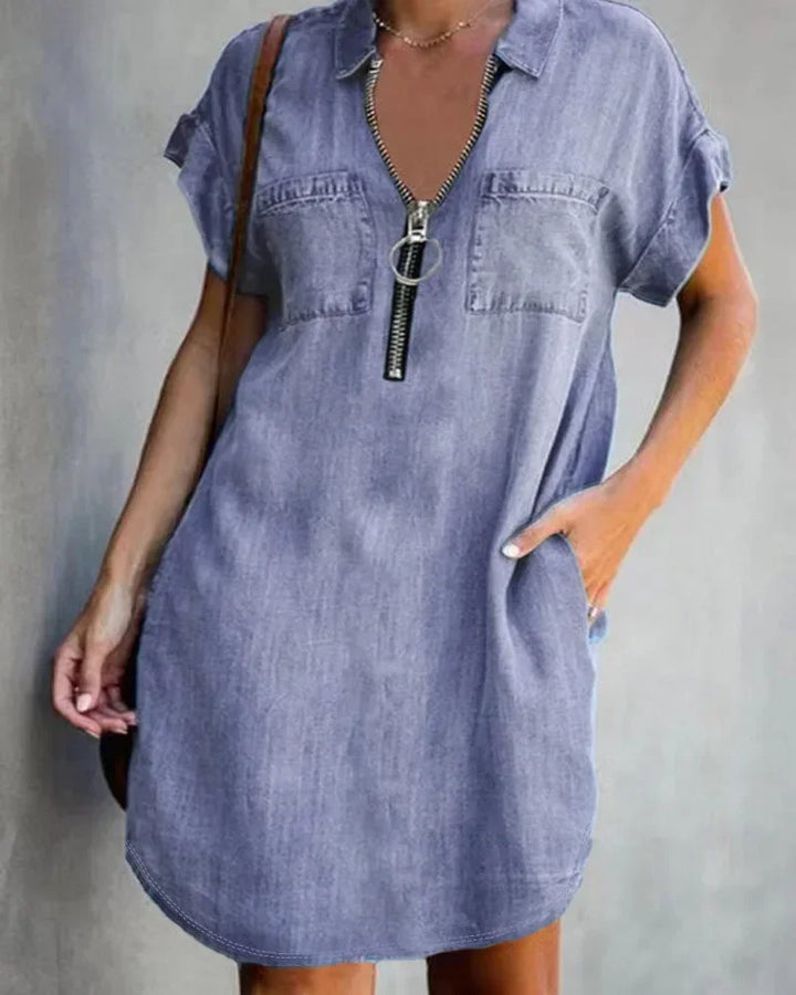 The Eleanor Comfort Denim Dress