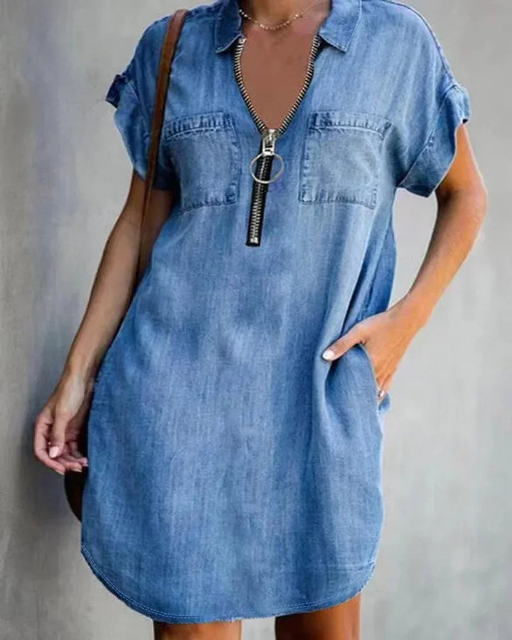 The Eleanor Comfort Denim Dress