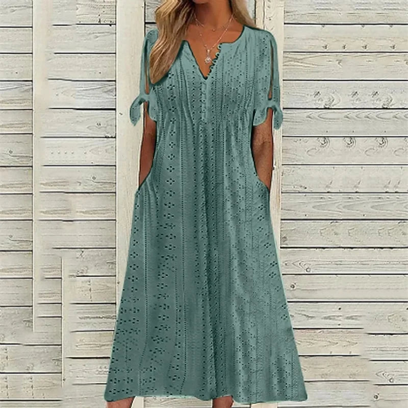 Lace Dress with V-Neck for Women