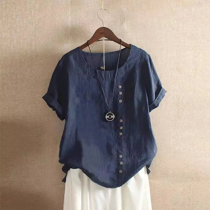 Amelia Cotton & Linen Blouse