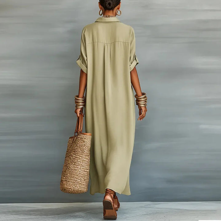 Gemma Linen Long Shirt Sundress