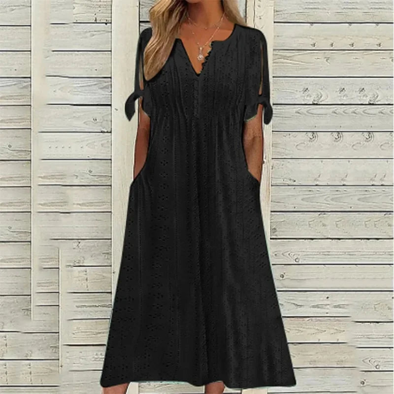 Lace Dress with V-Neck for Women