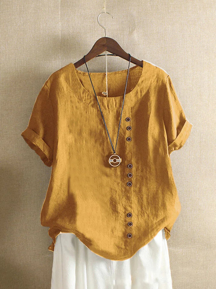 Amelia Cotton & Linen Blouse