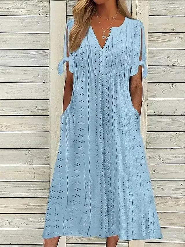 Lace Dress with V-Neck for Women