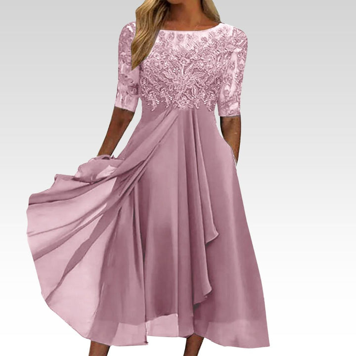 Zaria™ – The Flattering Lace Midi Dress