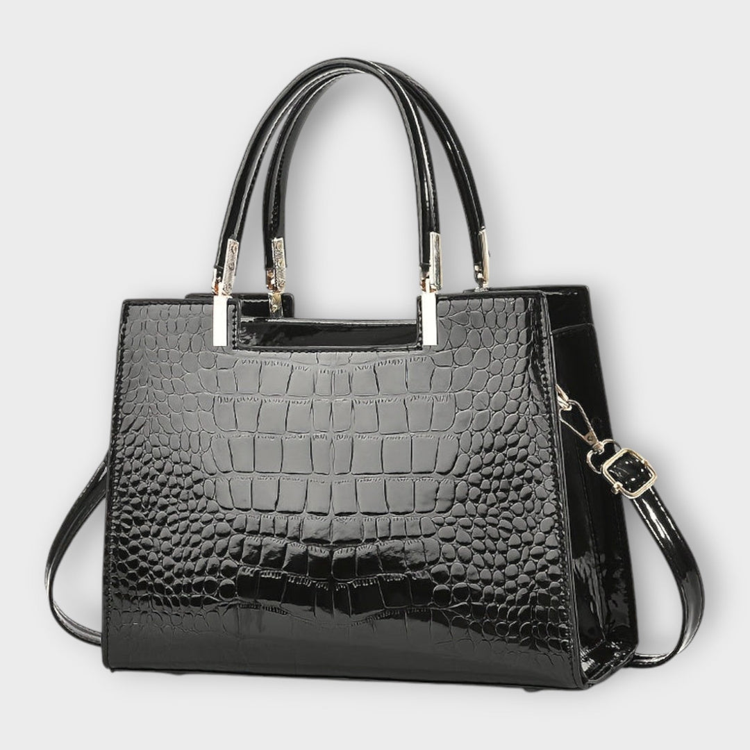 Olívia -  Shiny Crocodile Skin Pattern Handbag