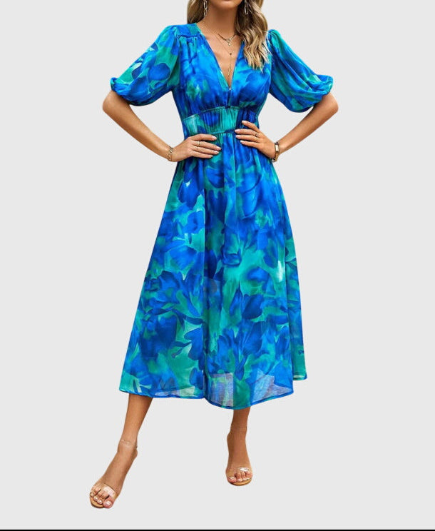 Merlin™ | Flattering Floral Midi Dress