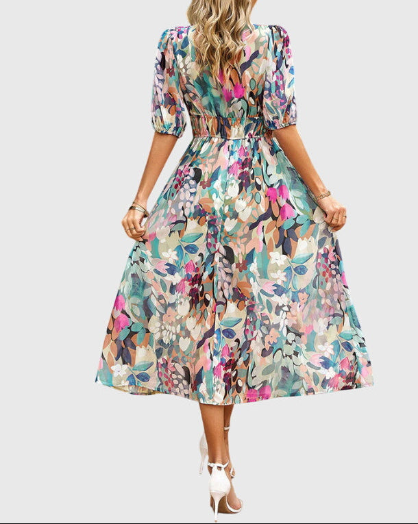 Merlin™ | Flattering Floral Midi Dress