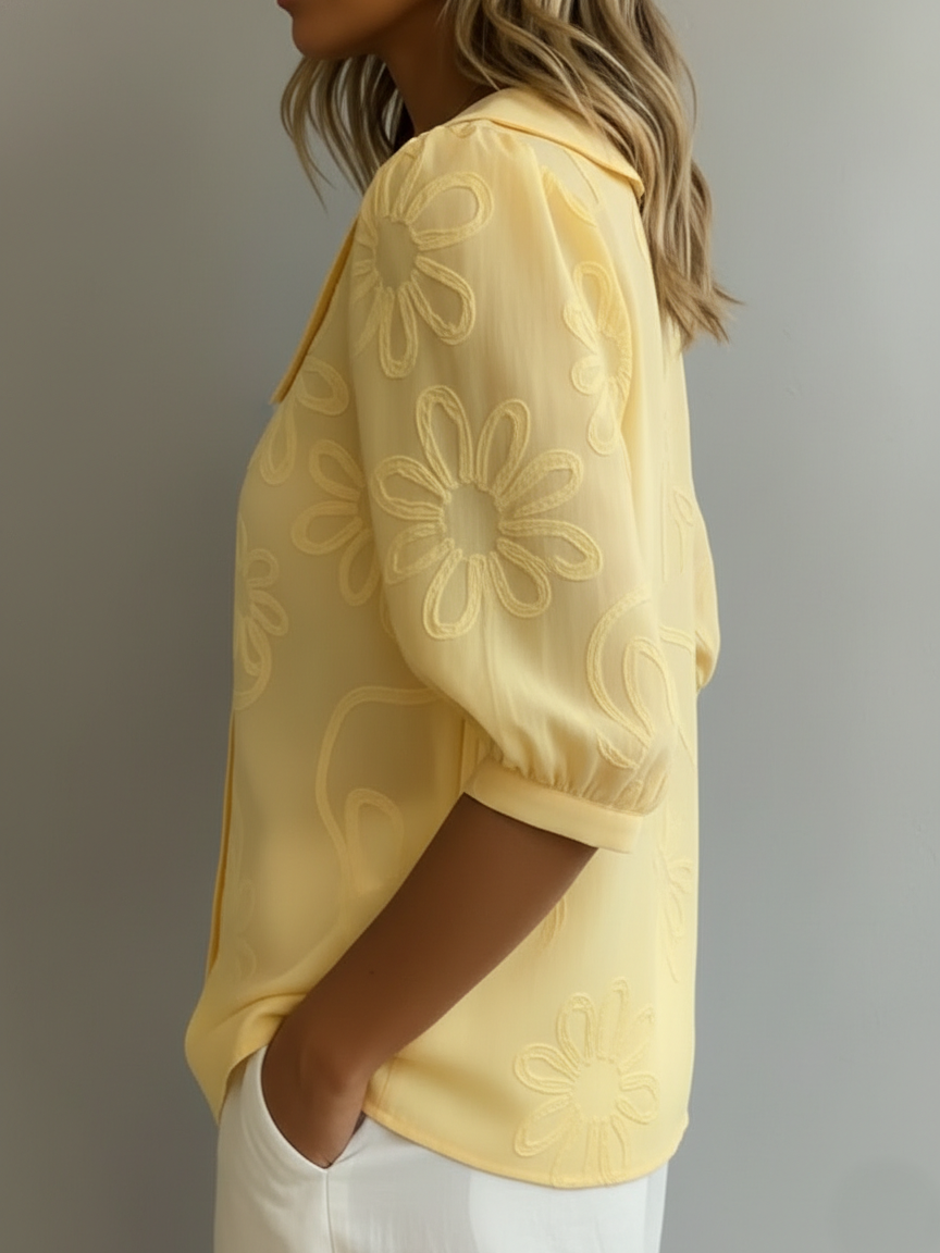 Zélie™ Floral Lightweight Blouse – Effortless Elegance