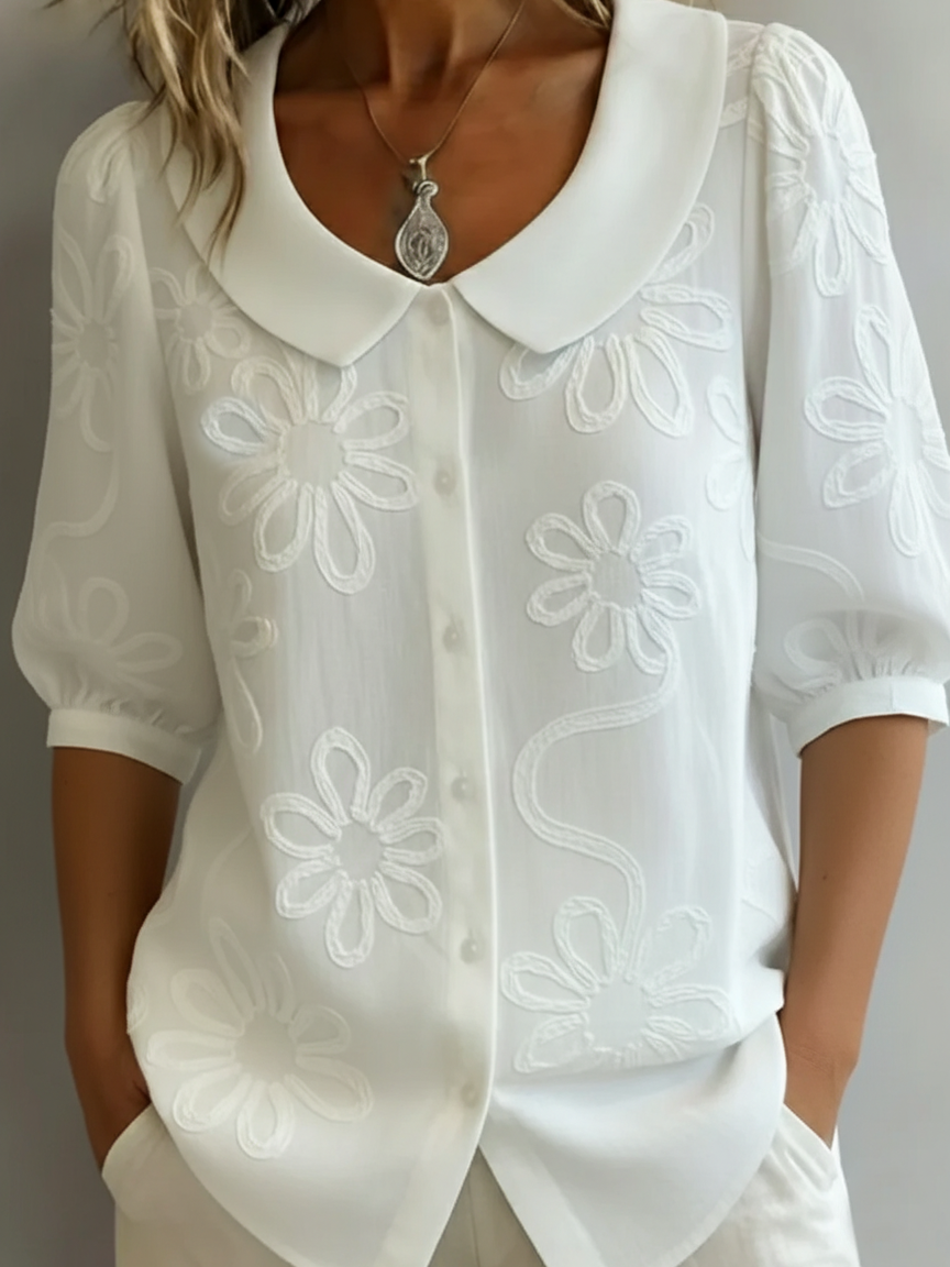 Zélie™ Floral Lightweight Blouse – Effortless Elegance