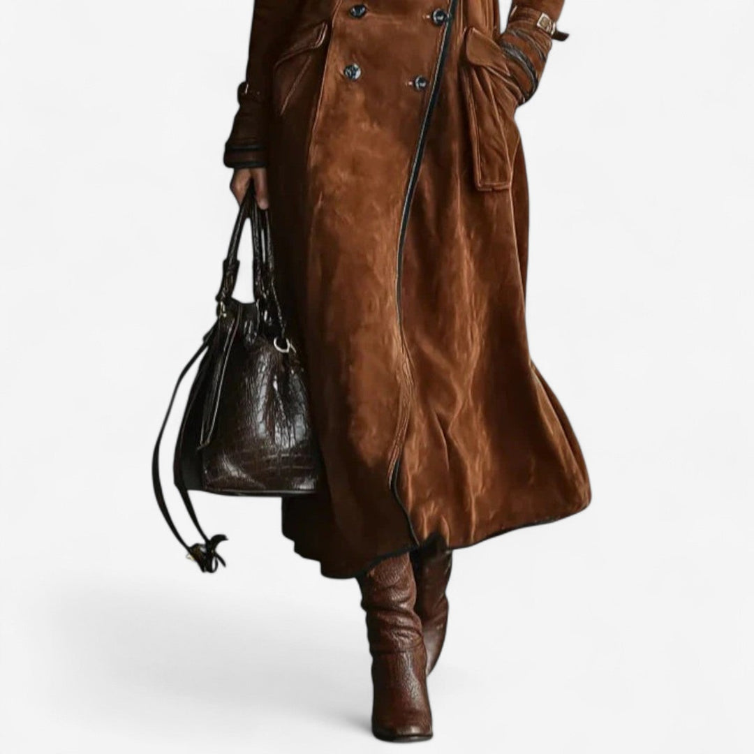 Nathaly | Suede trench coat